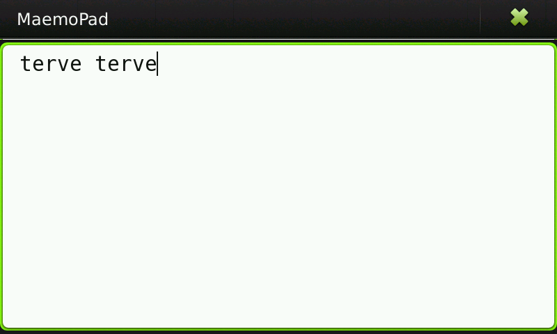 Screenshot of MaemoPad