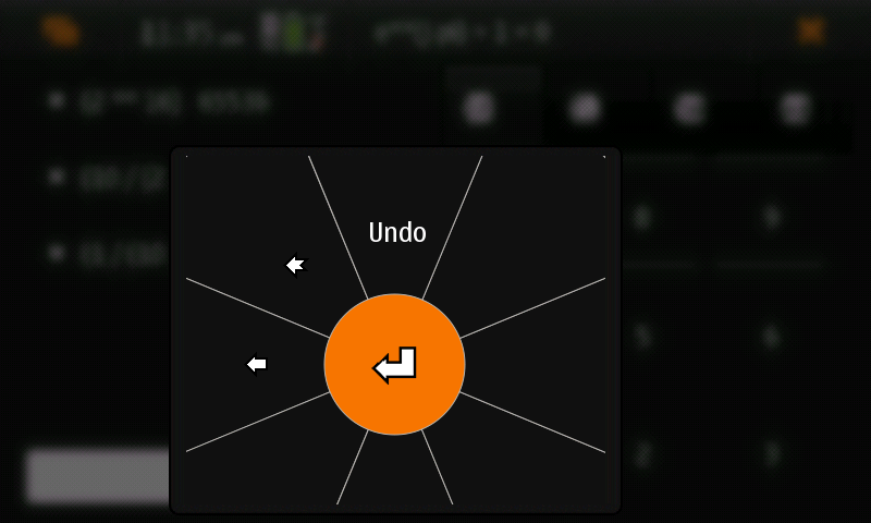 Screenshot of Ejpi showing ‘pie menu’