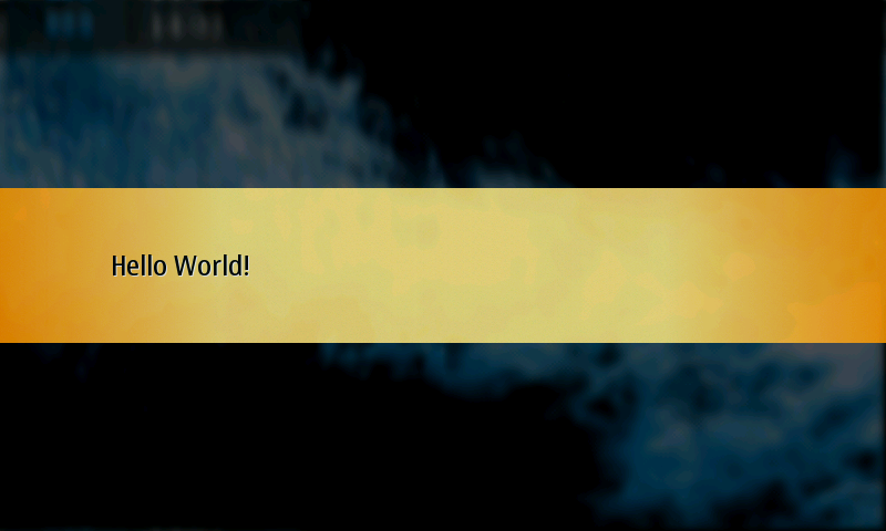 Screenshot of message ‘Hello World!’