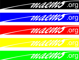 the sign : maemo is unique and character, aplicable in many background colours, you can get any.
