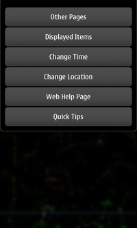 Screenshot of Orrery main menu