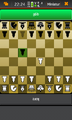Situation after white's move: The player with the black pieces also is able to see it's pieces from his/her point of view